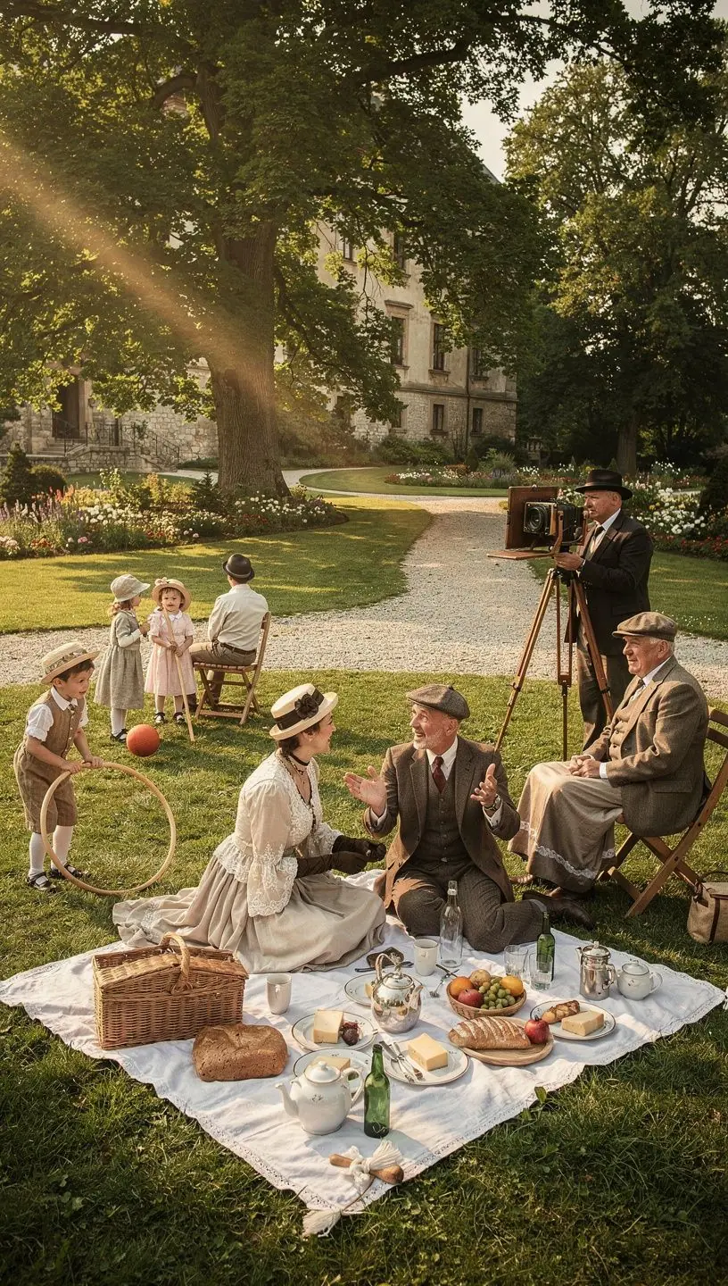 Historická kniha s ilustracemi z 19. století na dřevěném stole.